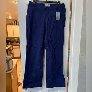 Straight Leg Blue Pants